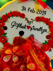 Customised Weeding Embroidery Hoop