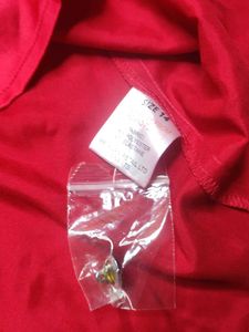 Papaya Red Satin Blouse