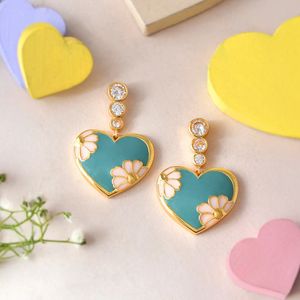 Voylla Valentine's Day Camellia Drop Earrings