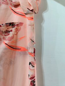 Harpa Peach Floral Sheer Top(Women)