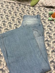 Wide Leg Distressed Jeans