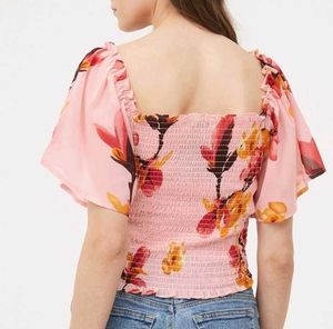 Unused Peach Floral Top