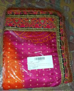 Dola Patola Silk Saree With Unstitched blouse