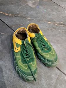 Stylish Green and Yellow Sneakers 🔥
