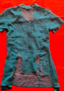 Women Sea Green See-through Top
