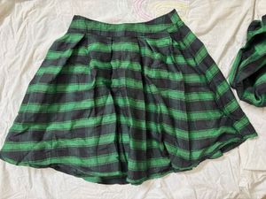 Green Checkered Co-ord Dress
