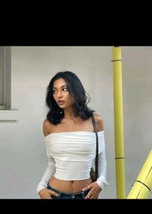 White Off-the-Shoulder Top