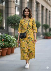 Floral Print Kurta
