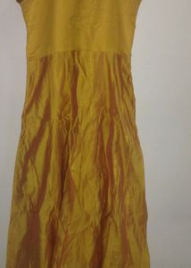 Golden Yellow Beautiful Anarkali Set