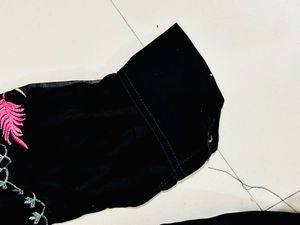 Embroidered Black Kurta Set Never Used