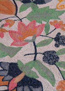 Floral Chini Beads Table Runner