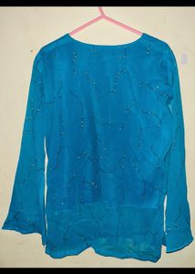 Beautiful Blue Long Sleeves Top 🩵