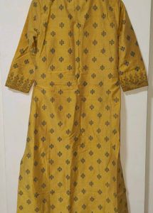 Mustard Yellow Printed Kurta Set – Preloved, Gentl