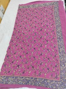 Beautiful Pink Work Saree