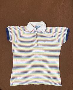 Striped Polo Top