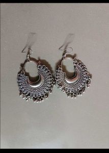 Silver Tone Boho Earrings