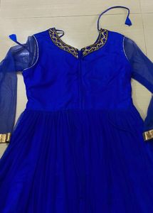 Royal Blue Embellished Anarkali