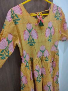 Yellow Floral Print Maxi Dress