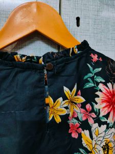 Black Floral Top