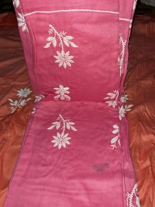 Choose One Peach Embroidered Kurta Set