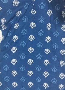 Blue Printed Short Kurti