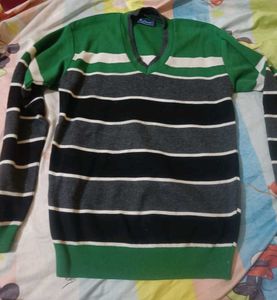 Mens Striped Knit Sweater
