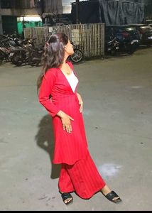 Red Two-Piece Suit