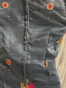 Embroidered Plazo Suit Set