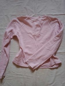 Baby Pink Long Sleeve Top