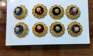 Vintage Gold Tone Flower Earrings