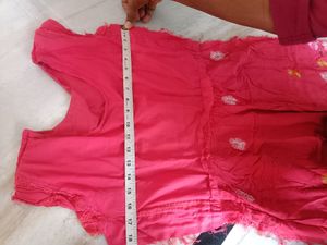 Peach flowered Print Kurti