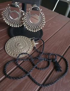 Balck Metal Combo Chandbali Set