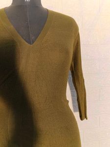 Olive Green Knit Sweater
