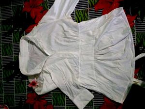 White Ruffle Blouse