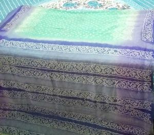 2 daily wear bandhani saree with fall