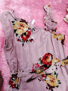 Floral Girls' Party Dress