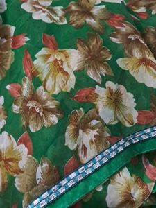 Flora Green Saree