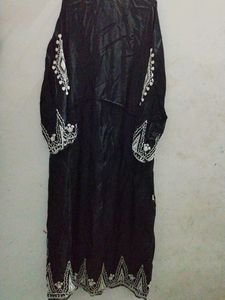 Zara Slik Floor Lanth Gown With Thread Work