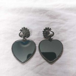 Oxidized Silver Earrings