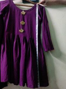 Purple Dress with Mirror Embellishments
