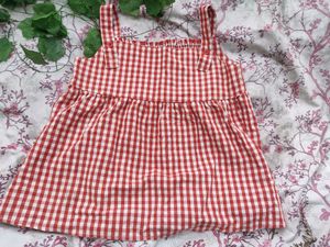 Ghingnam Checkerd Red Top