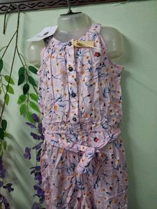 Cute Floral Girls Jumpsuit