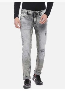 Ed Hardy Men Grey Skinny Fit Mid-rise Jeans