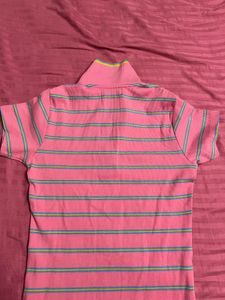 Striped Polo Midi Dress