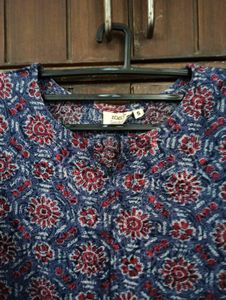 Blue Floral Print Kurta