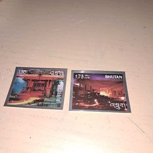 Two 1969 Rare Steel Foil Stamps