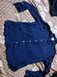 WROGN Striped Blue Shirt