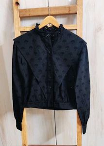 Elegant Black Embroidered Top size-36-38