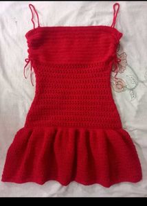 Red Crochet dress