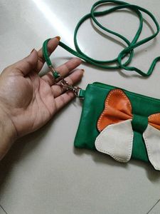 Bow Crossbody leather bag